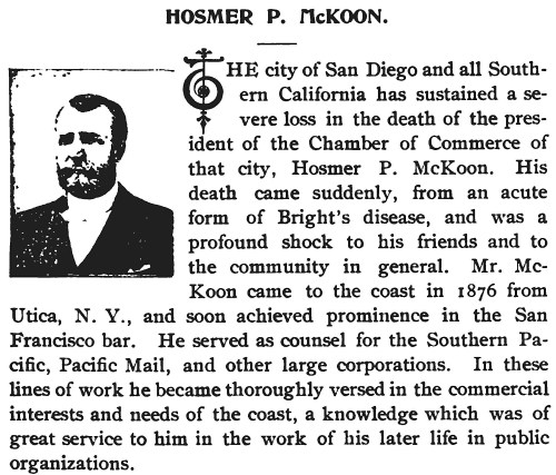 Hosmer P McKoon Land of Sunshine page