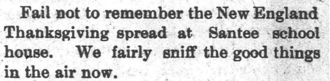 Thanksgiving notice for Santee